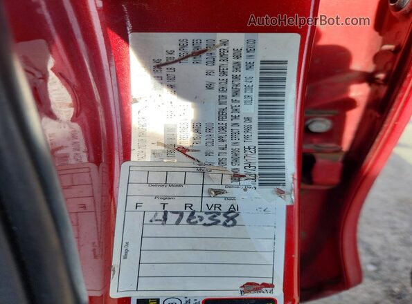 3MYDLBYV3HY171235 2017 TOYOTA YARIS Red VIN sticker view