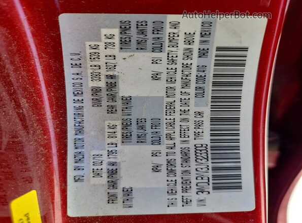 3MYDLBYV3JY323309 2018 TOYOTA YARIS Red Widok komory silnika