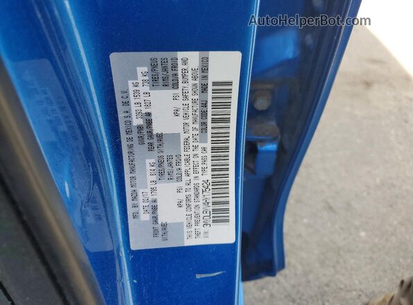 3MYDLBYV4HY175424 2017 TOYOTA YARIS Blue ძრავის განყოფილების ხედი