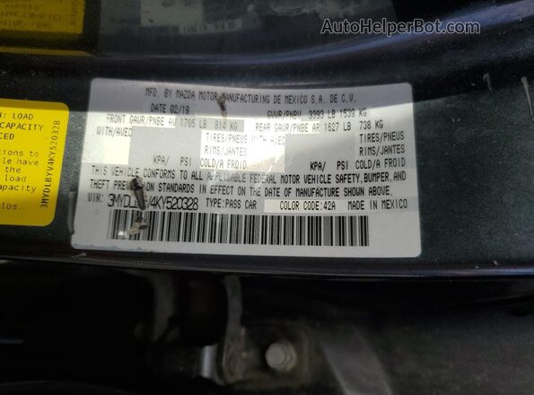 3MYDLBYV4KY520328 2019 TOYOTA YARIS Charcoal ძრავის განყოფილების ხედი