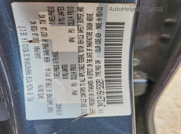 3MYDLBYV5KY528261 2019 TOYOTA YARIS Gray 