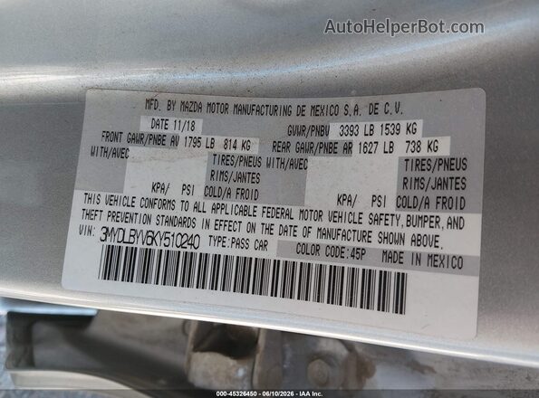 3MYDLBYV6KY510240 2019 TOYOTA YARIS Gray Engine compartment view