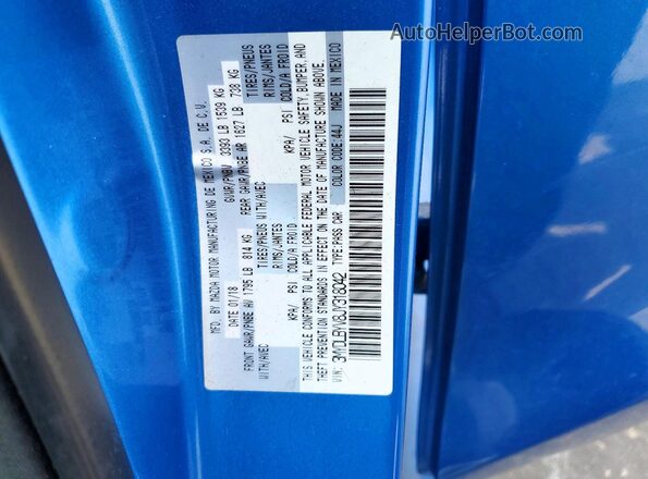 3MYDLBYV8JY318042 2018 TOYOTA YARIS Синий Вид подкапотного пространства