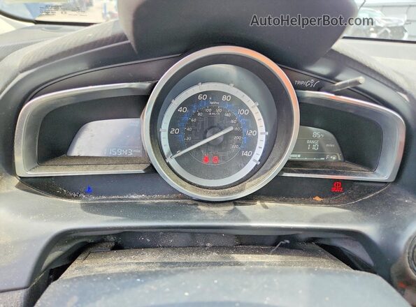 3MYDLBYV9HY181977 2017 TOYOTA YARIS Blue Вид щитка приладів