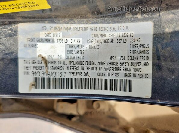 3MYDLBYV9JY311617 2018 TOYOTA YARIS Серый 