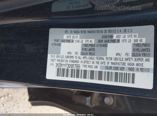 3MZBM1M73GM257555 2016 MAZDA 3 Blue Engine compartment view