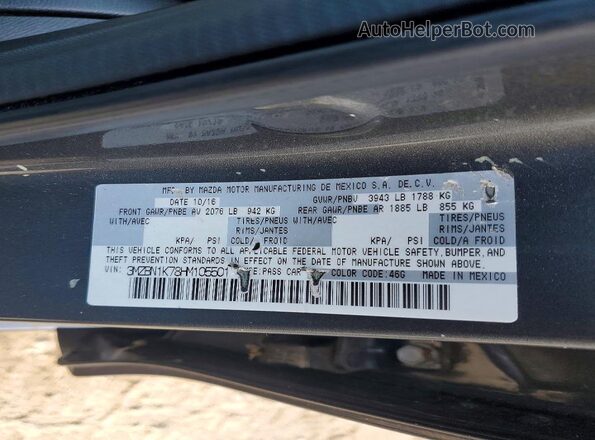 3MZBN1K78HM105501 2017 MAZDA 3 Gray VIN sticker view