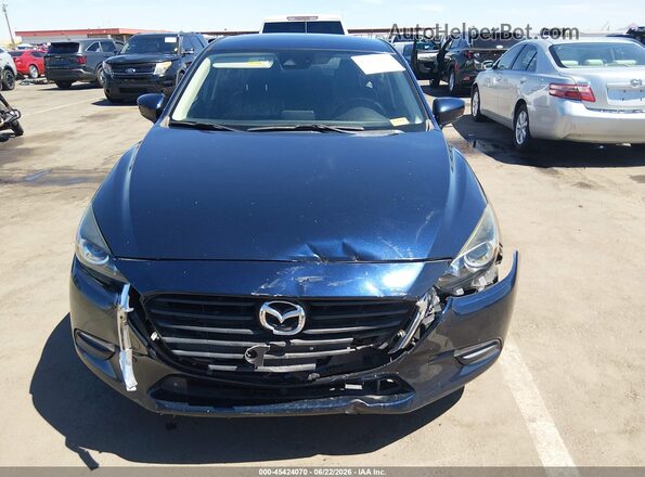 3MZBN1L31JM204615 2018 MAZDA 3 Blue Вид щитка приладів