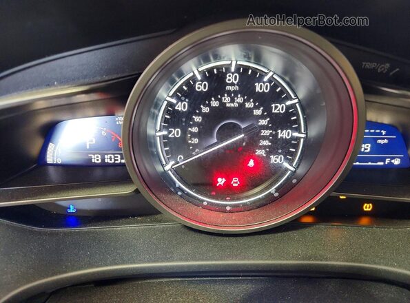 3MZBN1L32JM270185 2018 MAZDA 3 Blue Widok zestawu wskaźników