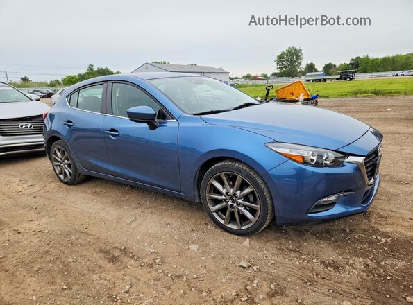3MZBN1L35JM254840 2018 MAZDA 3 Синий Передняя правая четверть