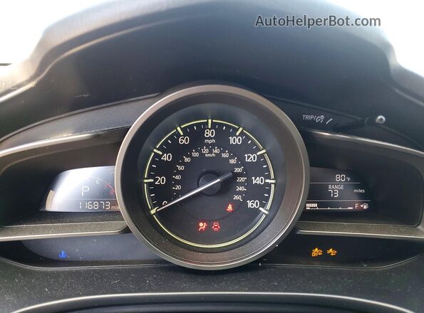 3MZBN1L74HM119328 2017 MAZDA 3 Gray Instrument cluster view