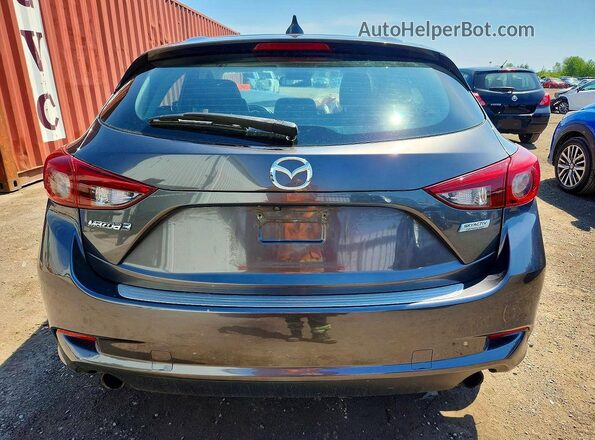 3MZBN1M31JM171646 2018 MAZDA 3 Gray Rear view