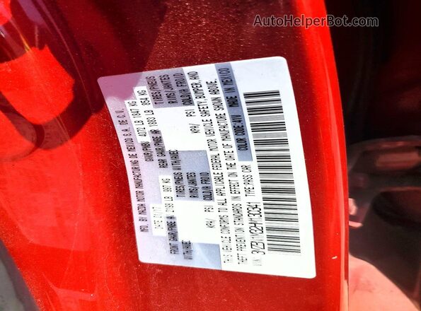 3MZBN1M32HM130341 2017 MAZDA 3 Red 