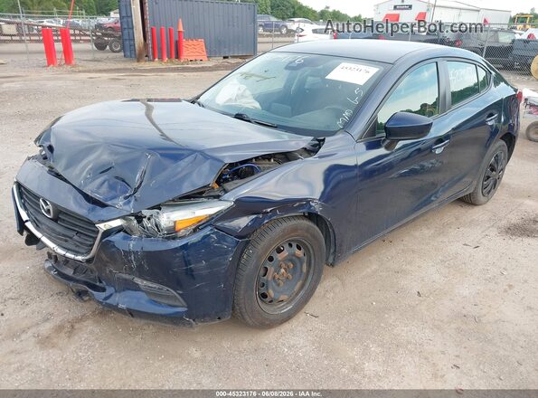 3MZBN1U74JM223709 2018 MAZDA 3 Синий Передняя левая четверть