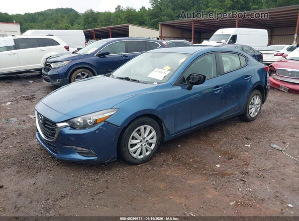 3MZBN1U75HM107798 2017 MAZDA 3 Синий Передняя левая четверть