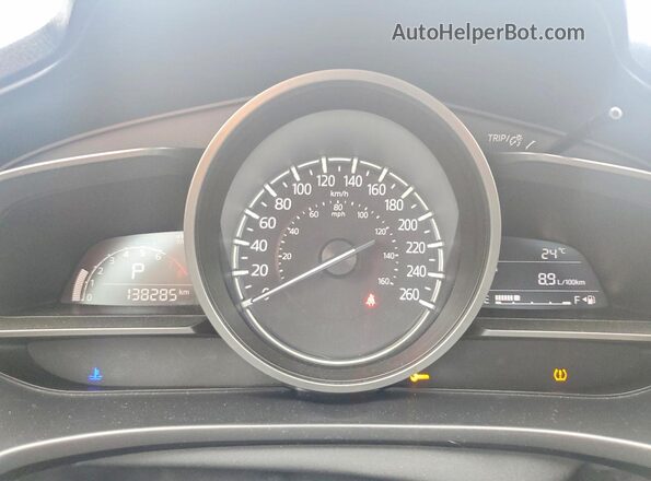 3MZBN1U79JM267401 2018 MAZDA 3 Blue Вид щитка приладів