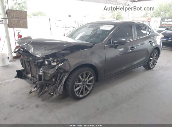 3MZBN1V33JM175924 2018 MAZDA 3 Gray წინა მარცხენა ხედი სამი მეოთხედიდან