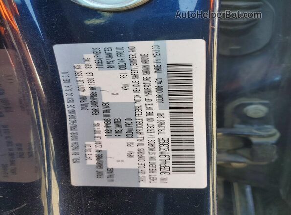3MZBPAAL9MM203696 2021 MAZDA 3 Blue Vista del compartimento del motor