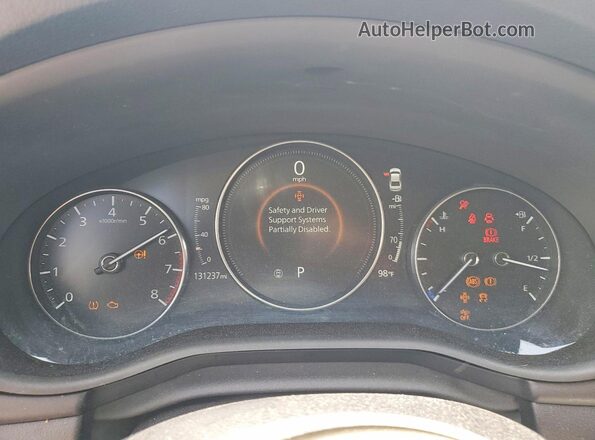 3MZBPABM2MM207077 2021 MAZDA 3 White Instrument cluster view