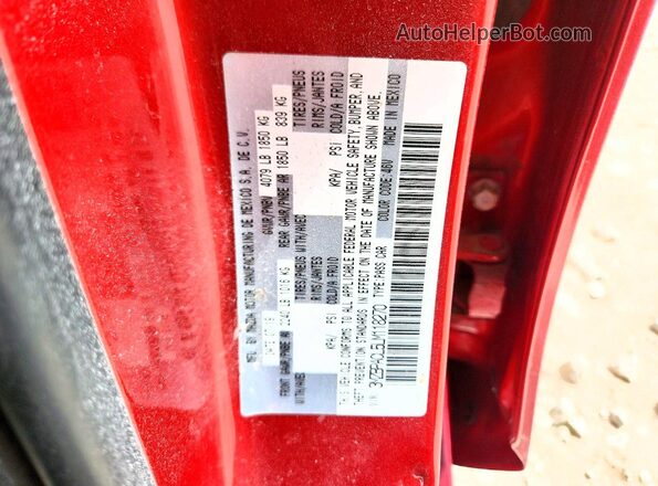 3MZBPACL5LM118270 2020 MAZDA 3 Red Widok naklejki z numerem VIN