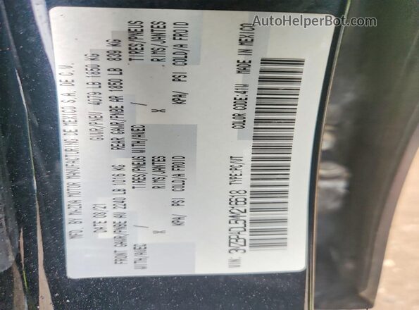 3MZBPADL5MM216618 2021 MAZDA 3 Black Вид наклейки з VIN-кодом