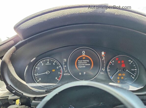 3MZBPADL6KM108361 2019 MAZDA 3 White Widok zestawu wskaźników