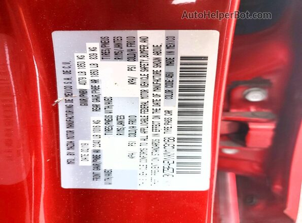 3MZBPAEMXKM103168 2019 MAZDA 3 Красный Вид подкапотного пространства