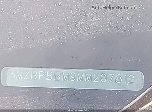3MZBPBBM9MM207812 2021 MAZDA 3 Бордовый 