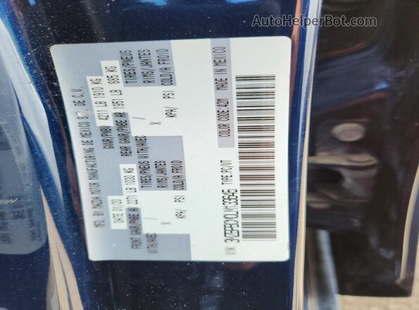 3MZBPBCM0LM133645 2020 MAZDA 3 Blue Widok komory silnika
