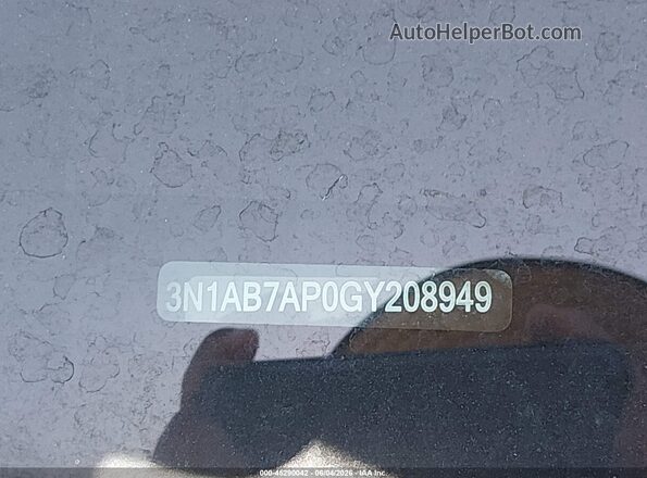 3N1AB7AP0GY208949 2016 NISSAN SENTRA Black Vista del compartimento del motor