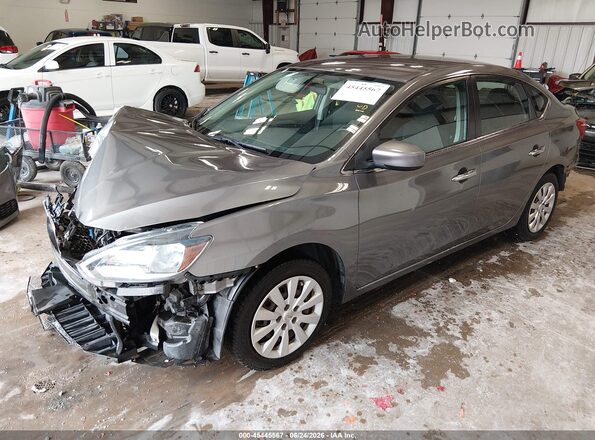 3N1AB7AP0HY303657 2017 NISSAN SENTRA Gray Przód lewy