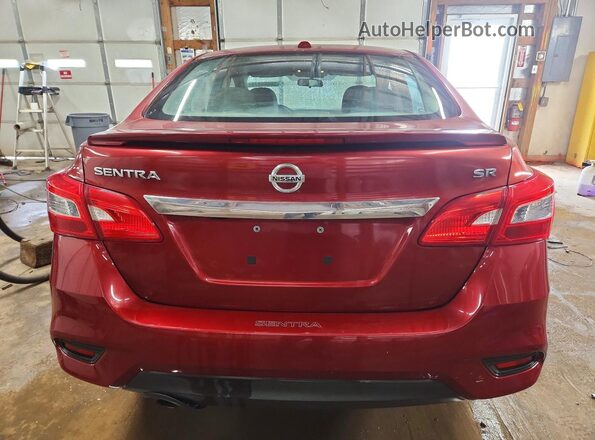 3N1AB7AP0HY363258 2017 NISSAN SENTRA Red Rear view