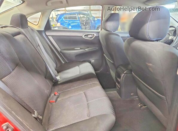 3N1AB7AP0HY363258 2017 NISSAN SENTRA Red Rear seats view