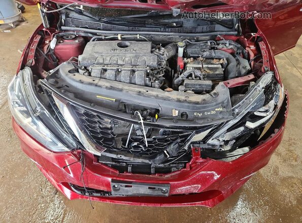 3N1AB7AP0HY363258 2017 NISSAN SENTRA Red Rear interior view