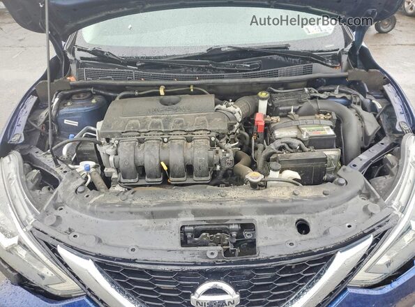 3N1AB7AP0HY386118 2017 NISSAN SENTRA Blue Widok wnętrza z tyłu