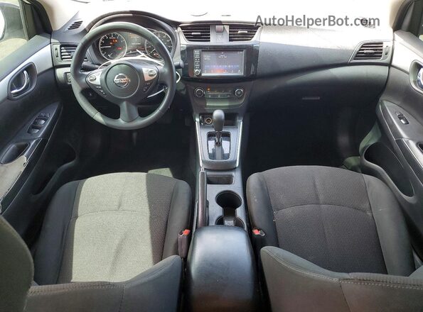 3N1AB7AP0KY218146 2019 NISSAN SENTRA Белый Вид панели приборов