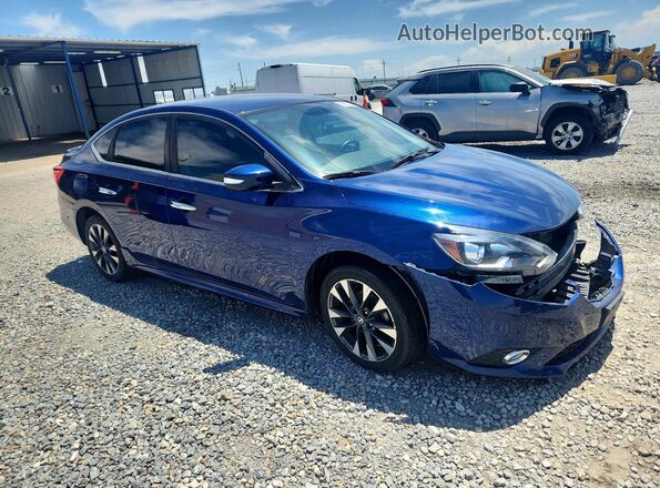 3N1AB7AP0KY240924 2019 NISSAN SENTRA Blue Delantero derecho