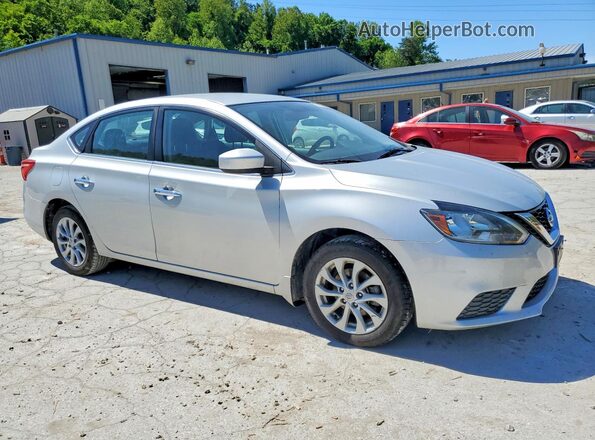 3N1AB7AP0KY250546 2019 NISSAN SENTRA Silver Przód prawy