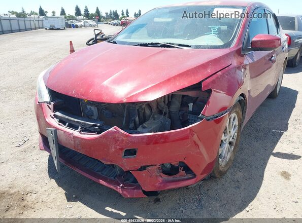 3N1AB7AP0KY262695 2019 NISSAN SENTRA Red წინა ხედი