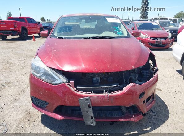 3N1AB7AP0KY262695 2019 NISSAN SENTRA Red უკანა სალონის ხედი