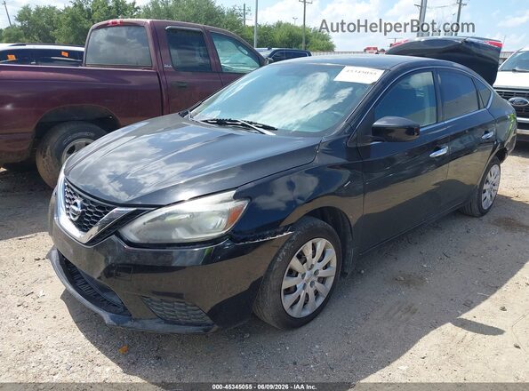 3N1AB7AP0KY271736 2019 NISSAN SENTRA Черный Передняя левая четверть
