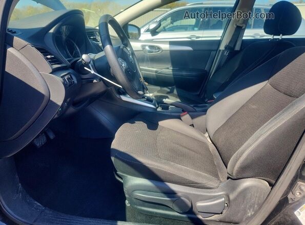 3N1AB7AP0KY312107 2019 NISSAN SENTRA Black წინა სალონის ხედი