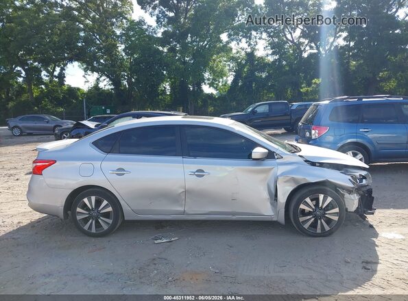 3N1AB7AP0KY344569 2019 NISSAN SENTRA Silver Vista interior trasera