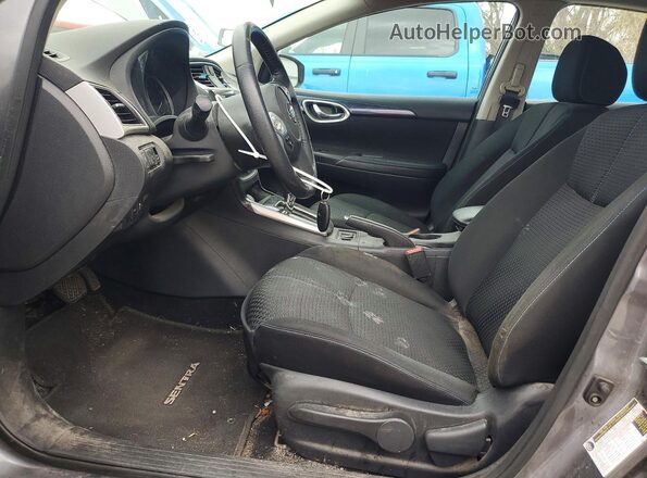 3N1AB7AP0KY351781 2019 NISSAN SENTRA Gray Widok wnętrza z przodu