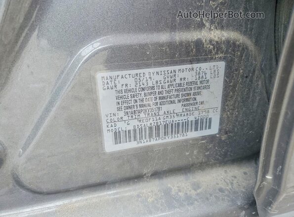 3N1AB7AP0KY351781 2019 NISSAN SENTRA Gray Widok komory silnika