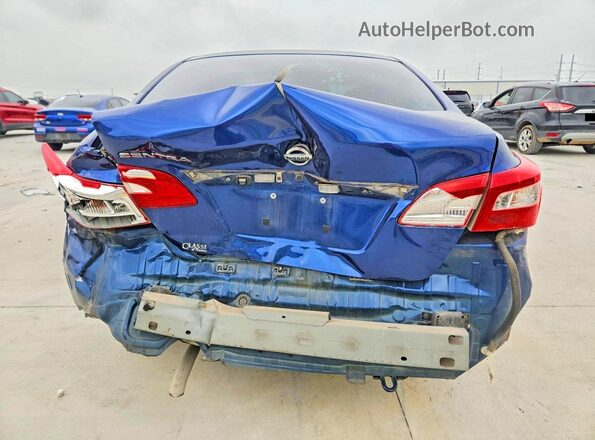3N1AB7AP0KY388281 2019 NISSAN SENTRA Blue Widok z tyłu
