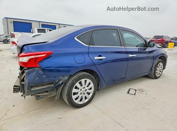 3N1AB7AP0KY388281 2019 NISSAN SENTRA Blue Tył prawy
