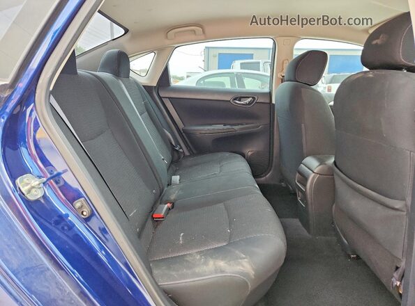 3N1AB7AP0KY388281 2019 NISSAN SENTRA Blue Widok tylnych siedzeń