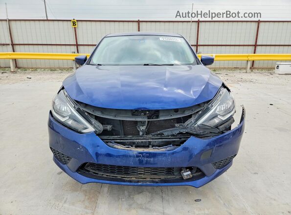 3N1AB7AP0KY388281 2019 NISSAN SENTRA Blue Widok z przodu