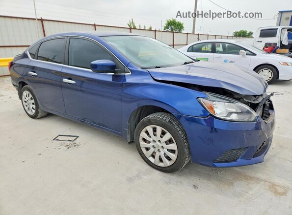 3N1AB7AP0KY388281 2019 NISSAN SENTRA Blue Przód prawy